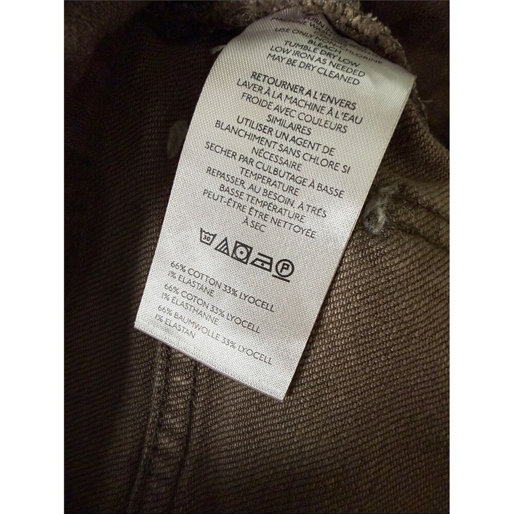 We The Free Risk Taker Straight Pant In Workwear Brown Jeans Raw Hem Sz 28 - Picture 11 of 11